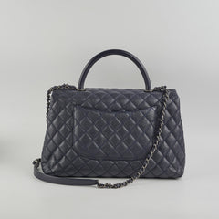 Chanel Caviar Large Coco Handle Navy 21series
