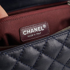 Chanel Caviar Large Coco Handle Navy 21series