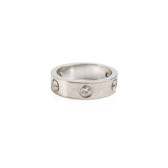 Cartier Love Ring with 3 Diamond White Gold Size 56