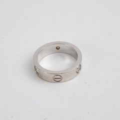 Cartier Love Ring with 3 Diamond White Gold Size 56