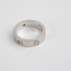Cartier Love Ring with 3 Diamond White Gold Size 56