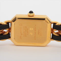 Chanel Première M Black Face Gold Watch