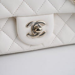 Chanel Mini Rectangular Pearl Crush Lambskin White