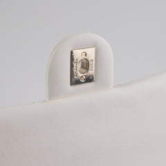 Chanel Mini Rectangular Pearl Crush Lambskin White