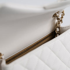 Chanel Mini Rectangular Pearl Crush Lambskin White