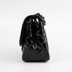 Chanel Mini Square Flap Patent Black Bag