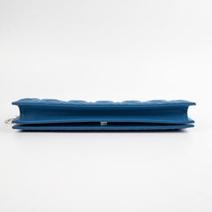 Christian Dior Cannage Lambskin Blue Clutch