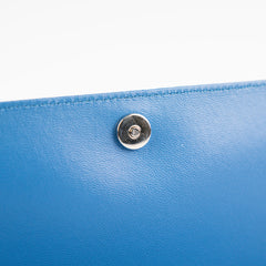 Christian Dior Cannage Lambskin Blue Clutch