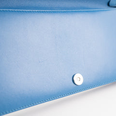 Christian Dior Cannage Lambskin Blue Clutch