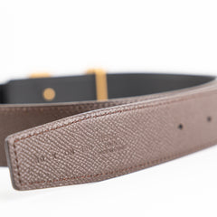 Hermes 32mm Reversible Belt Swift/Epsom - Noir/Chocolat (80cm)