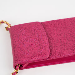 Chanel Vintage Vertical Caviar Pink Crossbody