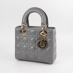 Lady Dior Small ABC Lambskin Grey