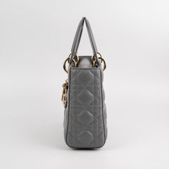 Lady Dior Small ABC Lambskin Grey