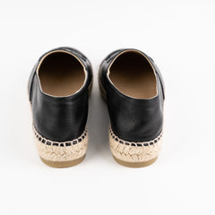 Chanel Espadrilles Size 39 Black Shoes