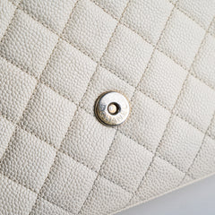 Chanel Filigree Caviar Flap Cream