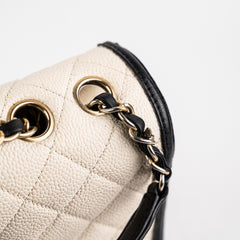 Chanel Filigree Caviar Flap Cream