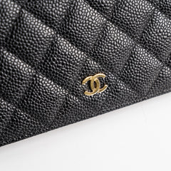 Chanel Long Wallet Caviar Black