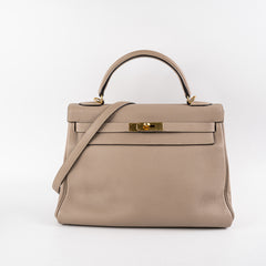 Hermes Kelly 32 Togo Gris Tourtelle - T Stamp 2015