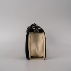 Chanel Small Boy Cream Black Lambskin
