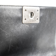 Chanel Small Boy Cream Black Lambskin