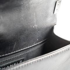 Chanel Small Boy Cream Black Lambskin