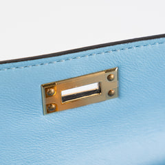 Hermes Mini Kelly 2 Epsom Blue Celeste U Stamp (2022)
