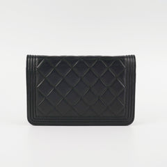Chanel Boy Wallet On Chain WOC Lambskin Black