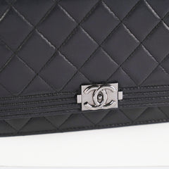 Chanel Boy Wallet On Chain WOC Lambskin Black