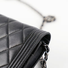 Chanel Boy Wallet On Chain WOC Lambskin Black