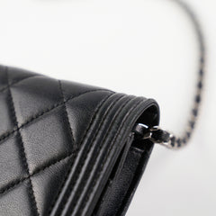 Chanel Boy Wallet On Chain WOC Lambskin Black