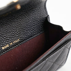 Chanel Caviar Flap Card Holder Black