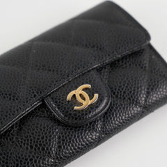 Chanel Caviar Flap Card Holder Black