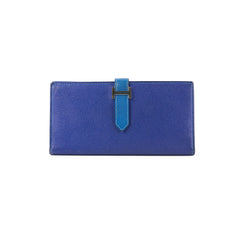 Hermes Bearn Wallet Epsom Blue Mykonos