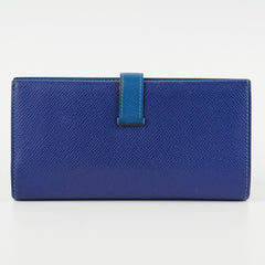 Hermes Bearn Wallet Epsom Blue Mykonos