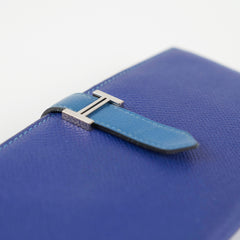 Hermes Bearn Wallet Epsom Blue Mykonos