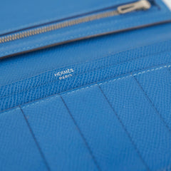 Hermes Bearn Wallet Epsom Blue Mykonos