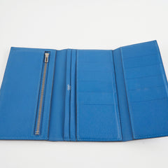 Hermes Bearn Wallet Epsom Blue Mykonos