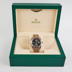 Rolex Datejust 41MM Two Tones Rose Gold Grey Dial