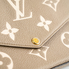 Louis Vuitton Felicie Pochette Beige Empreinte Crossbody Bag