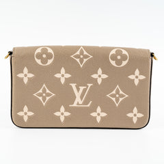 Louis Vuitton Felicie Pochette Beige Empreinte Crossbody Bag