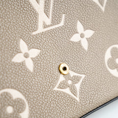Louis Vuitton Felicie Pochette Beige Empreinte Crossbody Bag