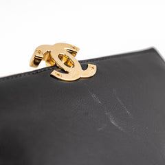 Chanel Seasonal Rectangular Black and Gold Box Bag (Microchipped)
