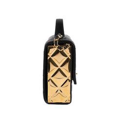 Chanel Seasonal Rectangular Black and Gold Box Bag (Microchipped)