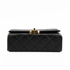 Chanel Seasonal Rectangular Black and Gold Box Bag (Microchipped)