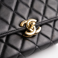 Chanel Seasonal Rectangular Black and Gold Box Bag (Microchipped)