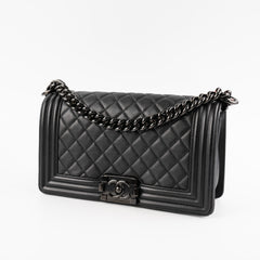 Chanel Old Medium Boy So Black Shoulder Bag