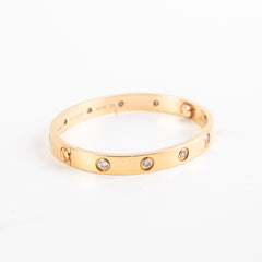 Cartier Love Pink Gold 10 Diamond Size 15 Bracelet