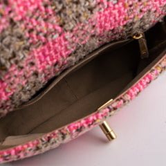 ITEM 14 - Chanel 19 Small seasonal Tweed Pink