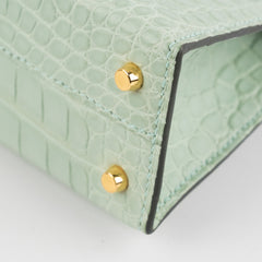 Hermes Mini Kelly Alligator Vert D'Eau B Stamp (2023)
