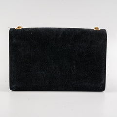 Saint Laurent Kate Stud Suede Black